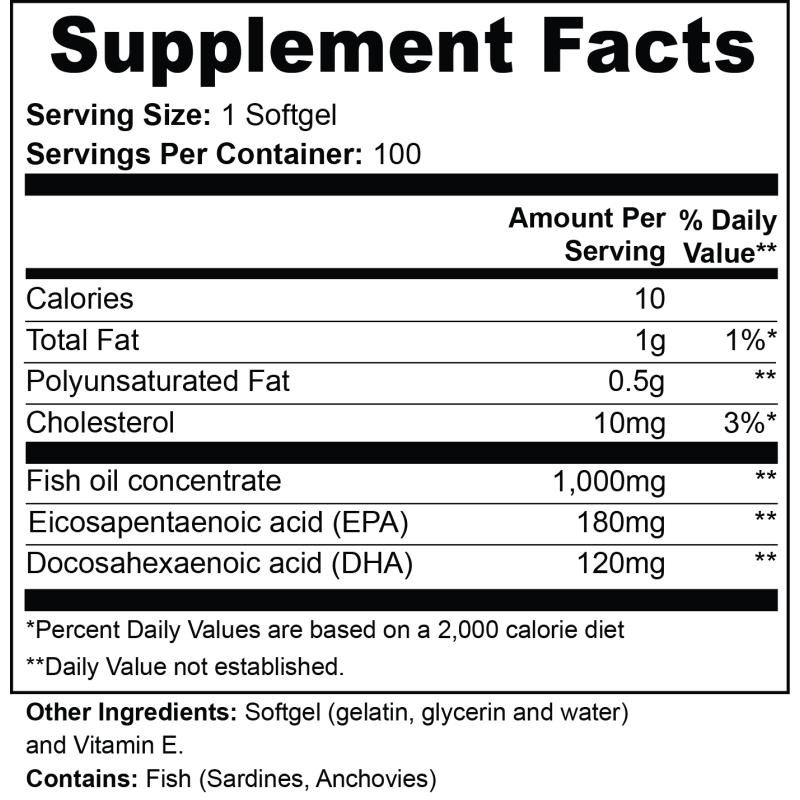 Omega-3 EPA 180mg + DHA 120mg